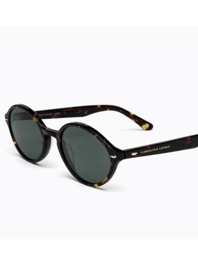 Carolina Lemke Tortoiseshell Round Sunglasses - Brown